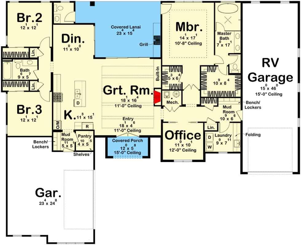 Explore the Versatile Floor Plan with Expansive RV Garage