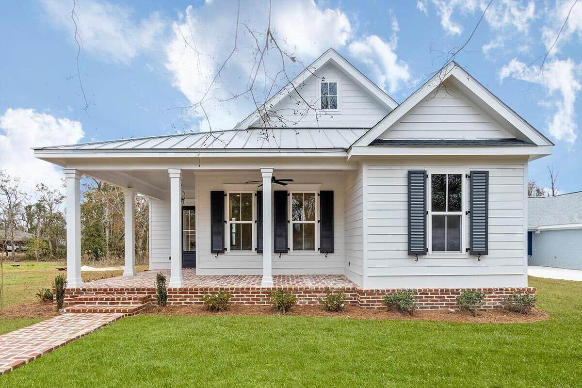 Charming Porch with Classic Brick Detailing