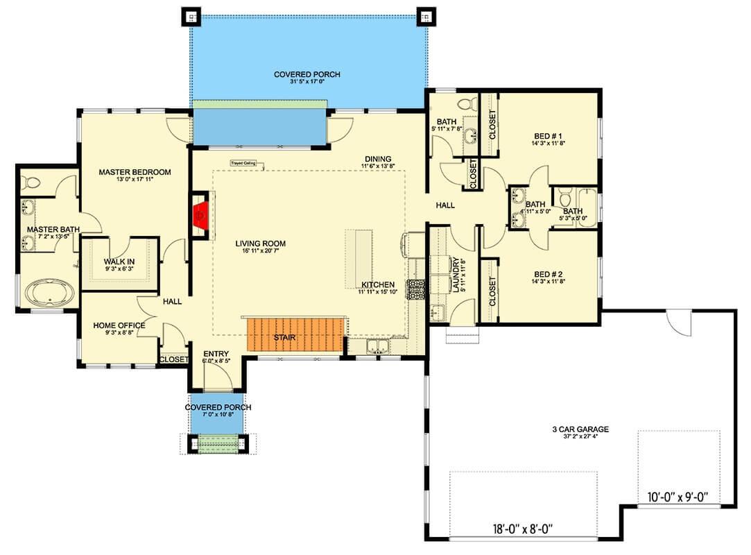 Explore the Flow of This Open-Concept Floor Plan