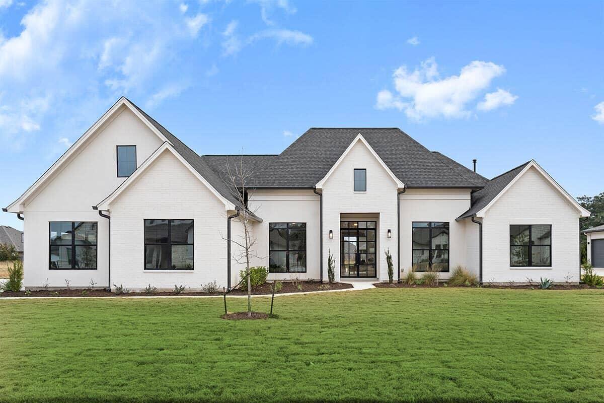 Striking Modern Farmhouse with Clean Lines and Symmetry