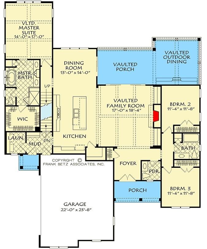 Explore the Spacious Vaulted Family Room in This Floor Plan