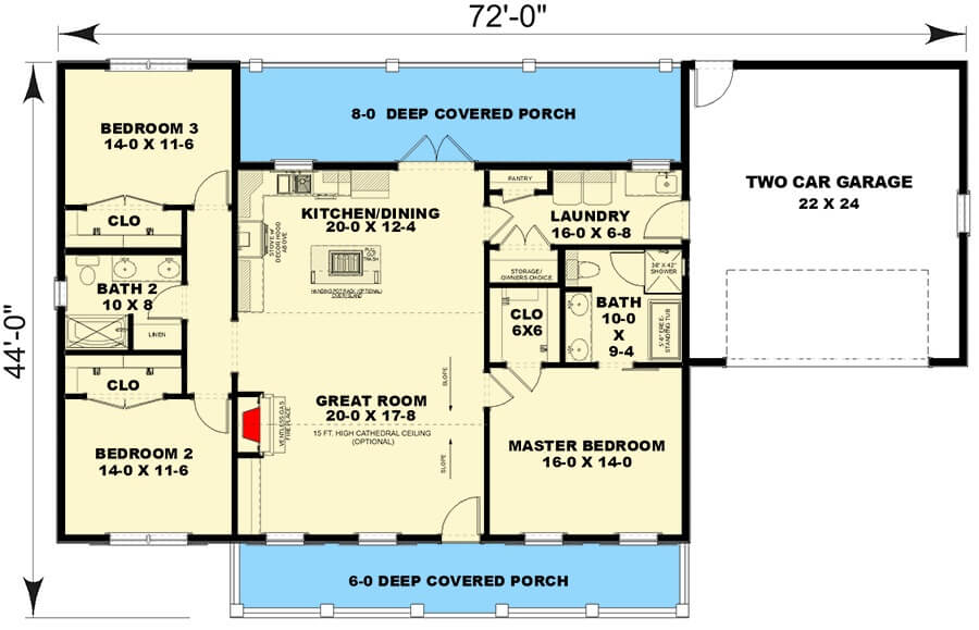 Main Level Floor Plan