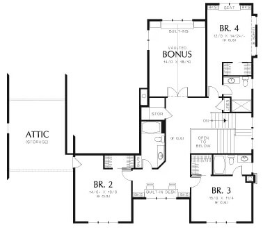 Second Level Floor Plan