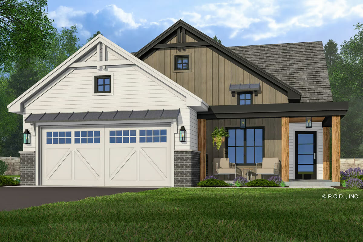 New American-Style 3-Bedroom Home with Loft and Double Garage (Floor Plan)