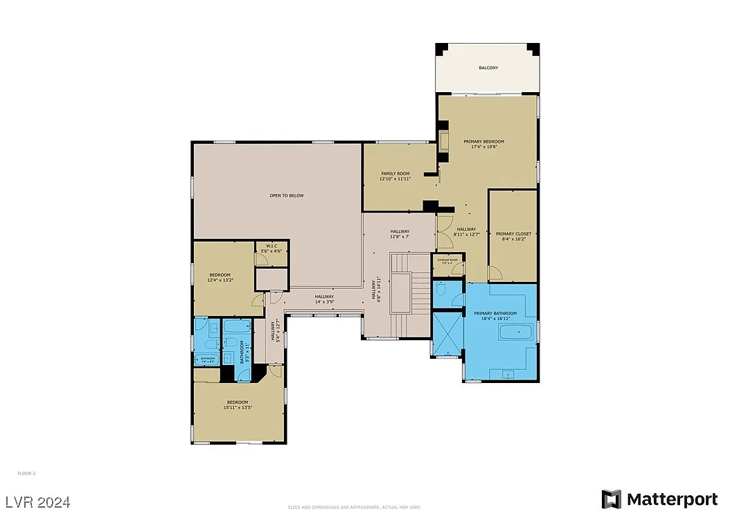 Second Level Floor Plan