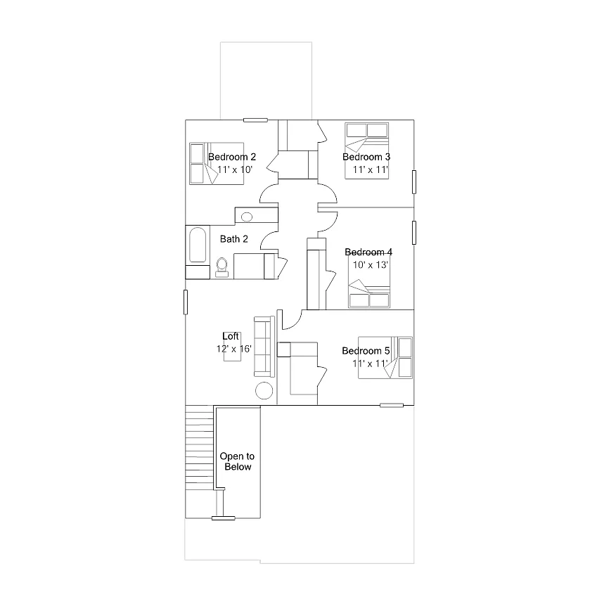 Second Level Floor Plan