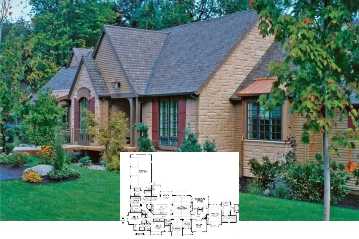 European-Style 3-Bedroom Nelson Ranch with Bonus Room and Jack & Jill Bathroom (Floor Plan)