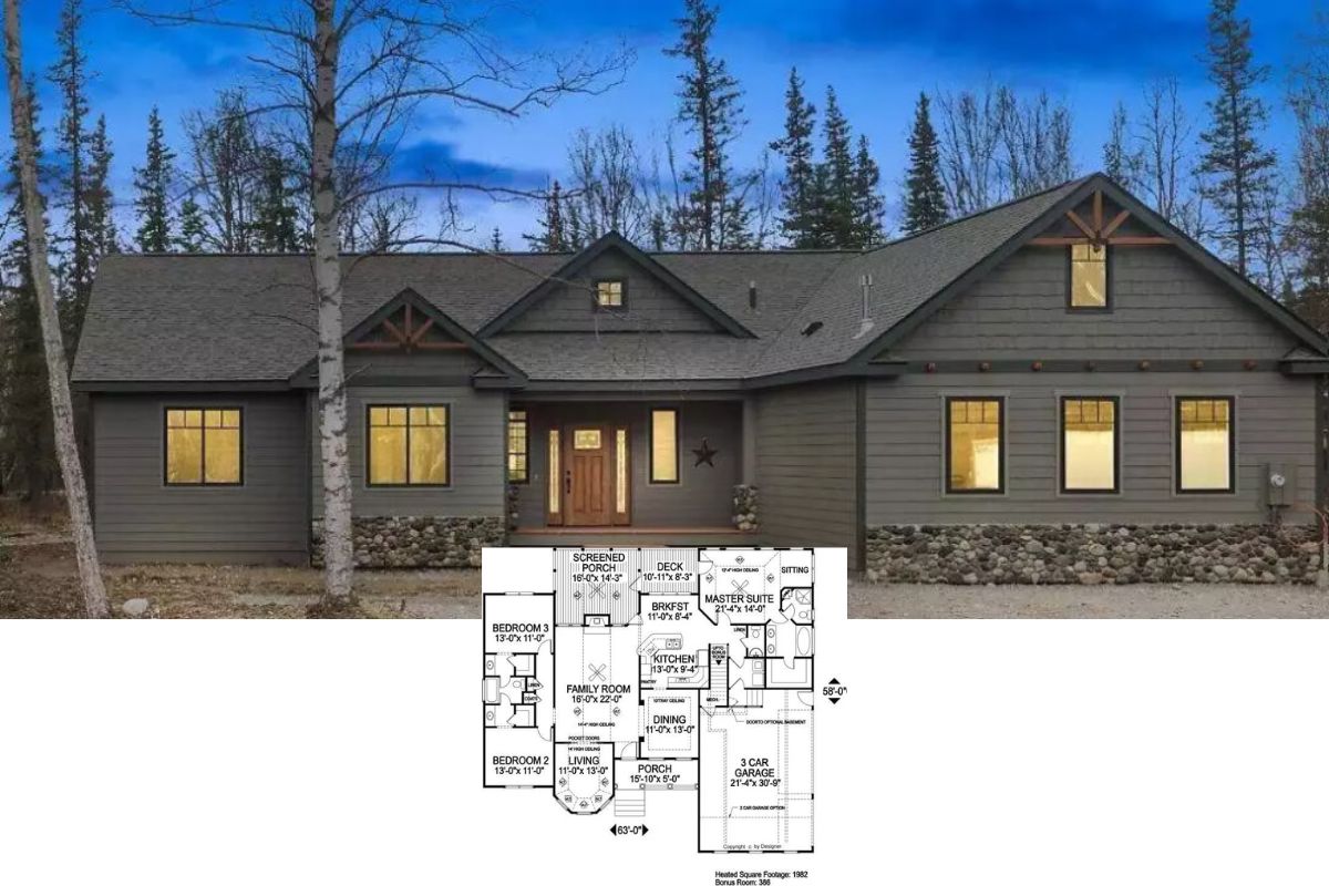 3-Bedroom The Conley Ranch with 3-Car Garage and Jack & Jill Bathroom (Floor Plan)