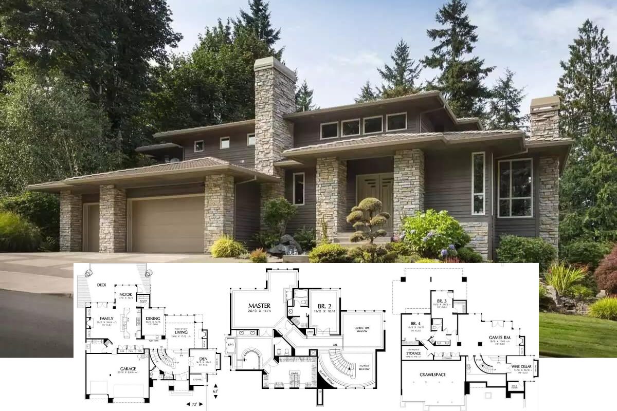 Contemporary 4-Bedroom Northampton Home with 3-Car Garage and Finished Basement (Floor Plan)