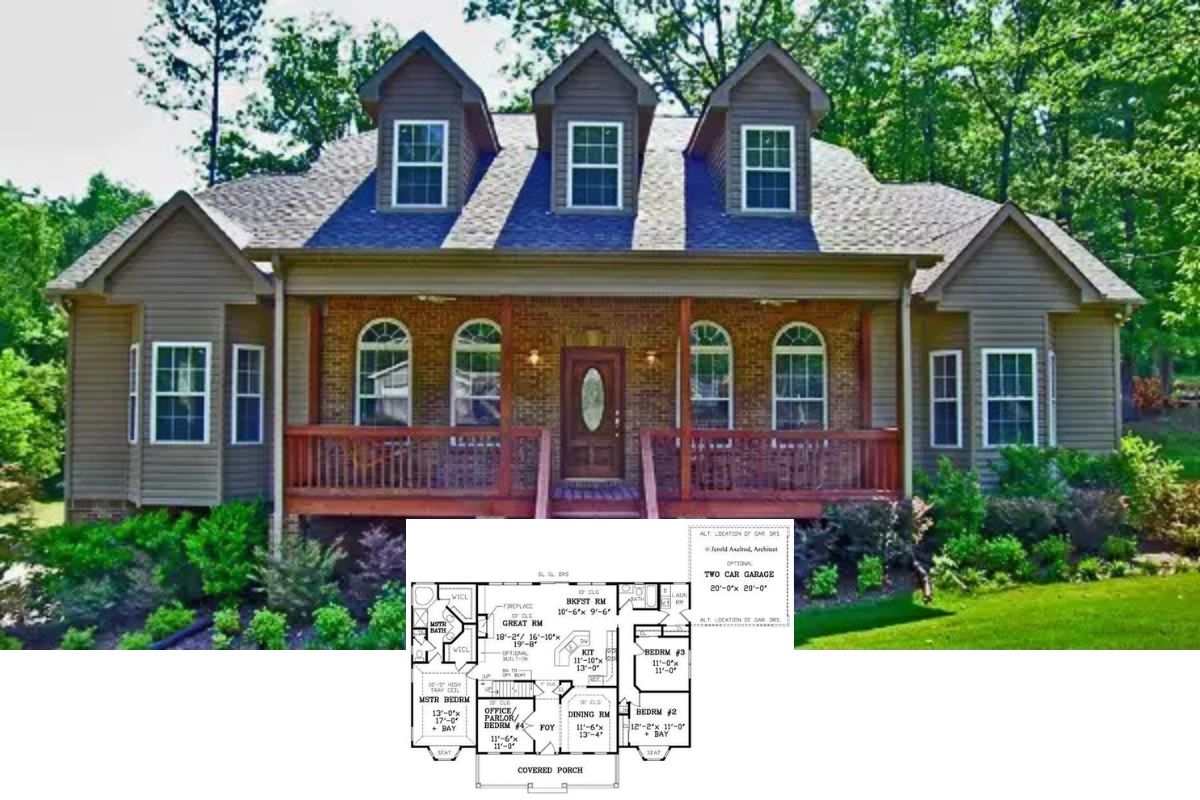 Country-Style 4-Bedroom Marietta Home with Front Porch and Bonus Space (Floor Plan)