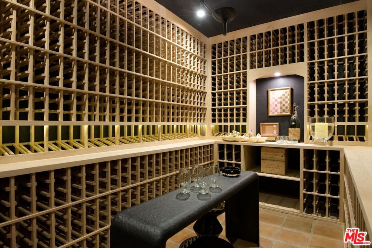 Wine cellar showcases elegant woodwork