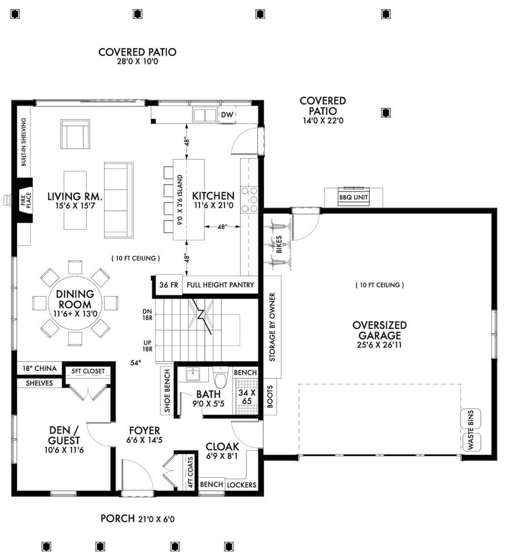 Main Level Floor Plan