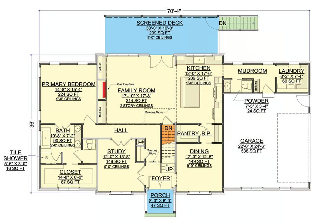 Main Level Floor Plan