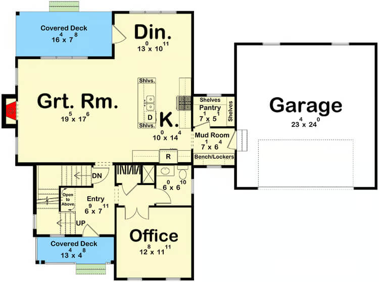 Main Level Floor Plan