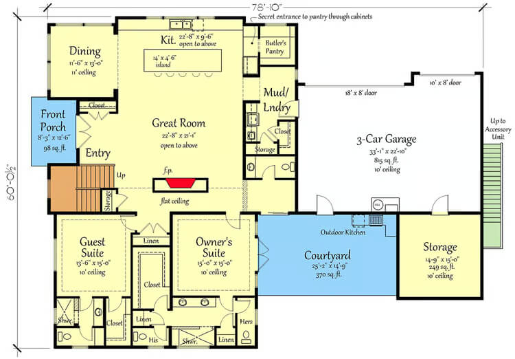 Main Level Floor Plan