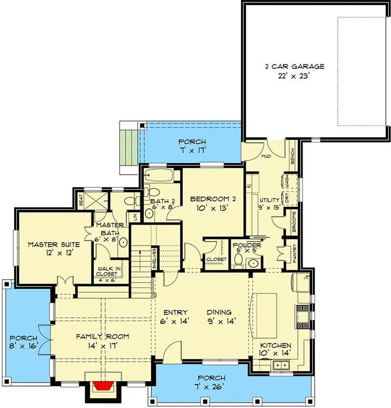 Main Level Floor Plan