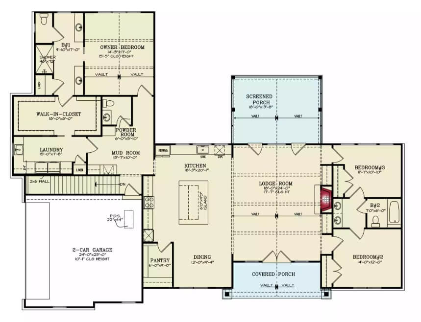 Main Level Floor Plan