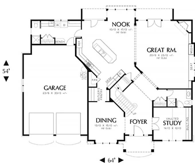 Main Level Floor Plan