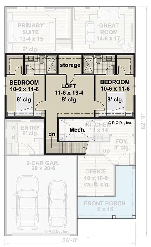 Second Level Floor Plan