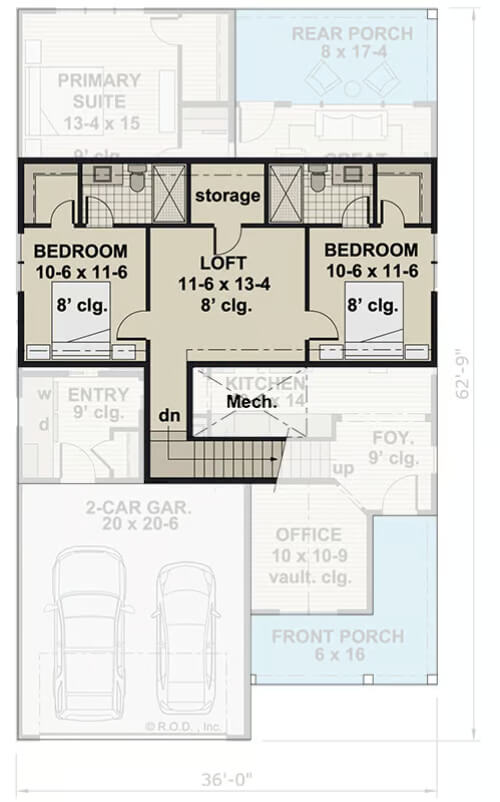 Second Level Floor Plan