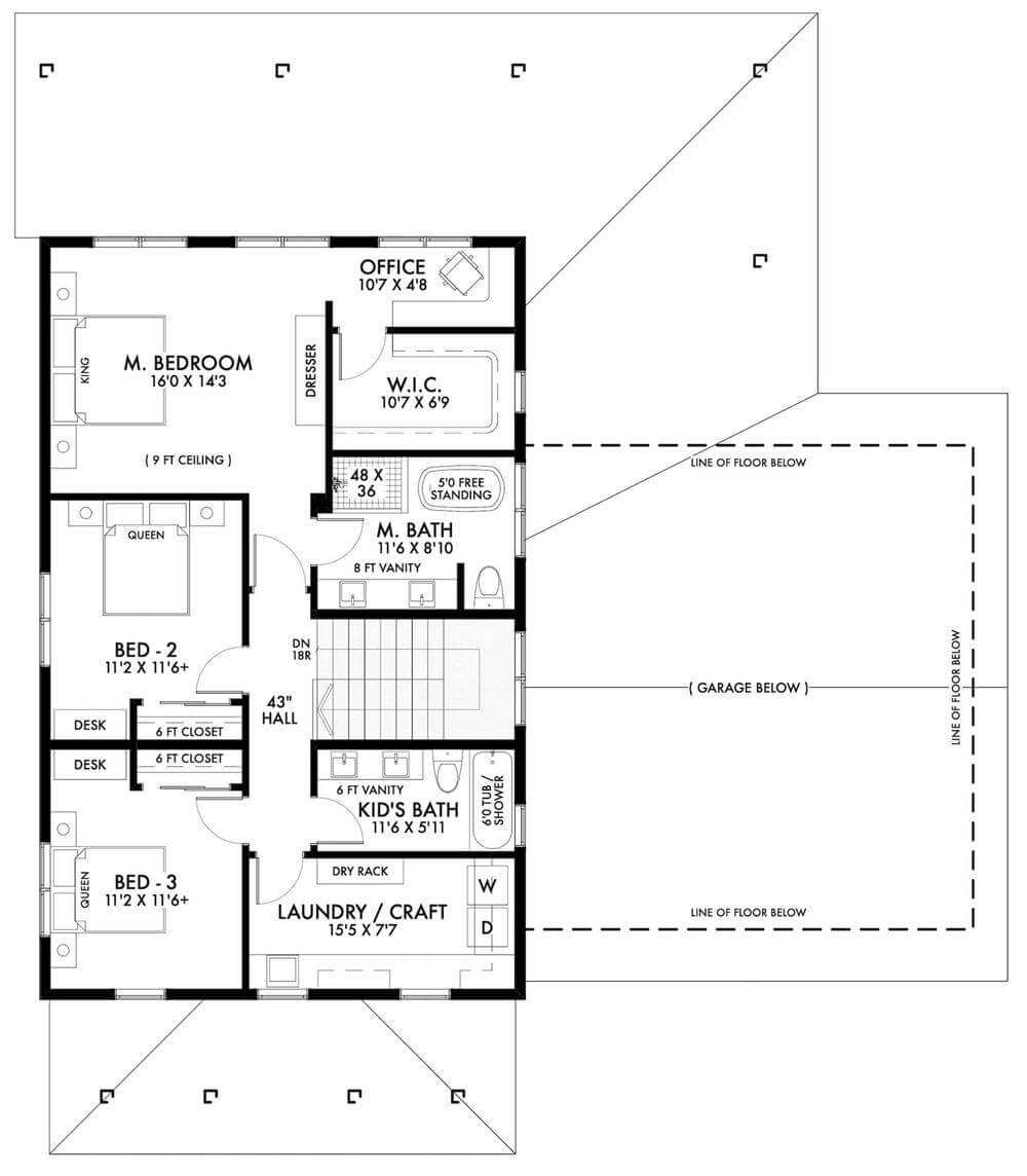 Second Level Floor Plan