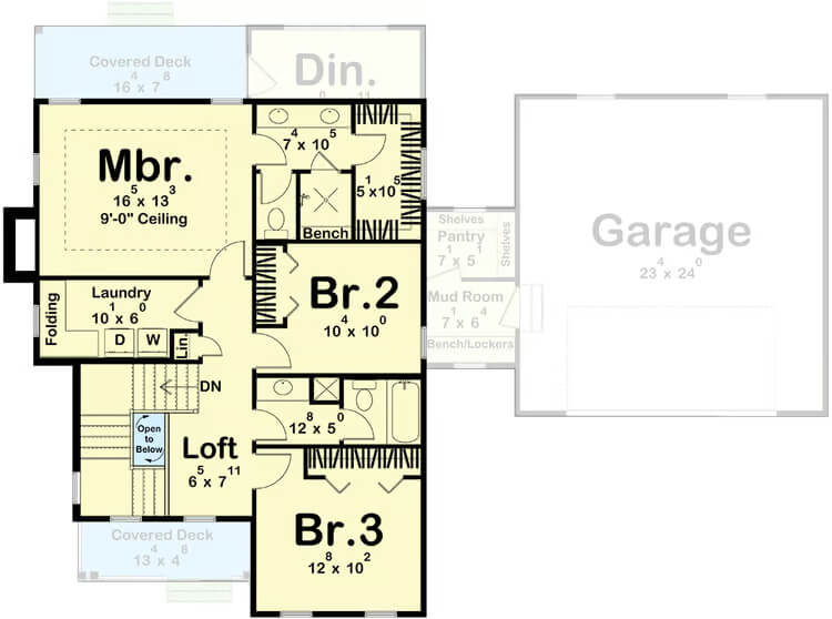 Second Level Floor Plan