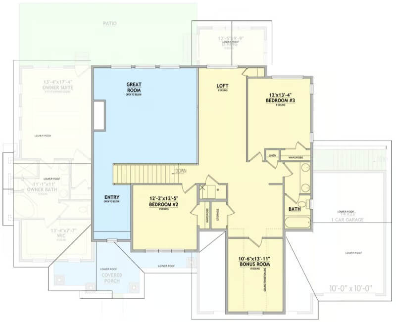 Second Level Floor Plan