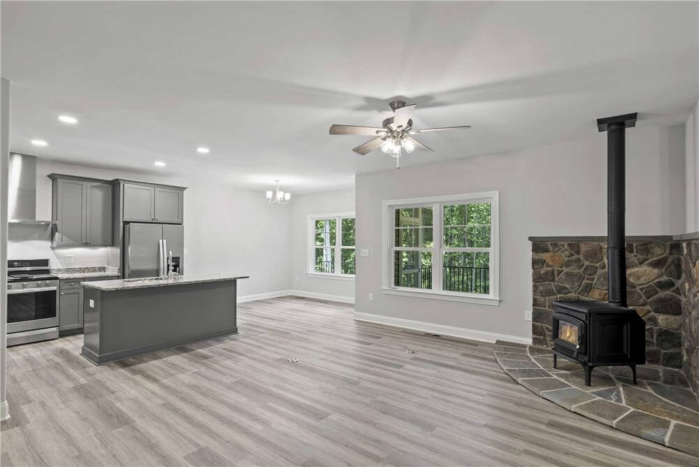 Family Room and Kitchen