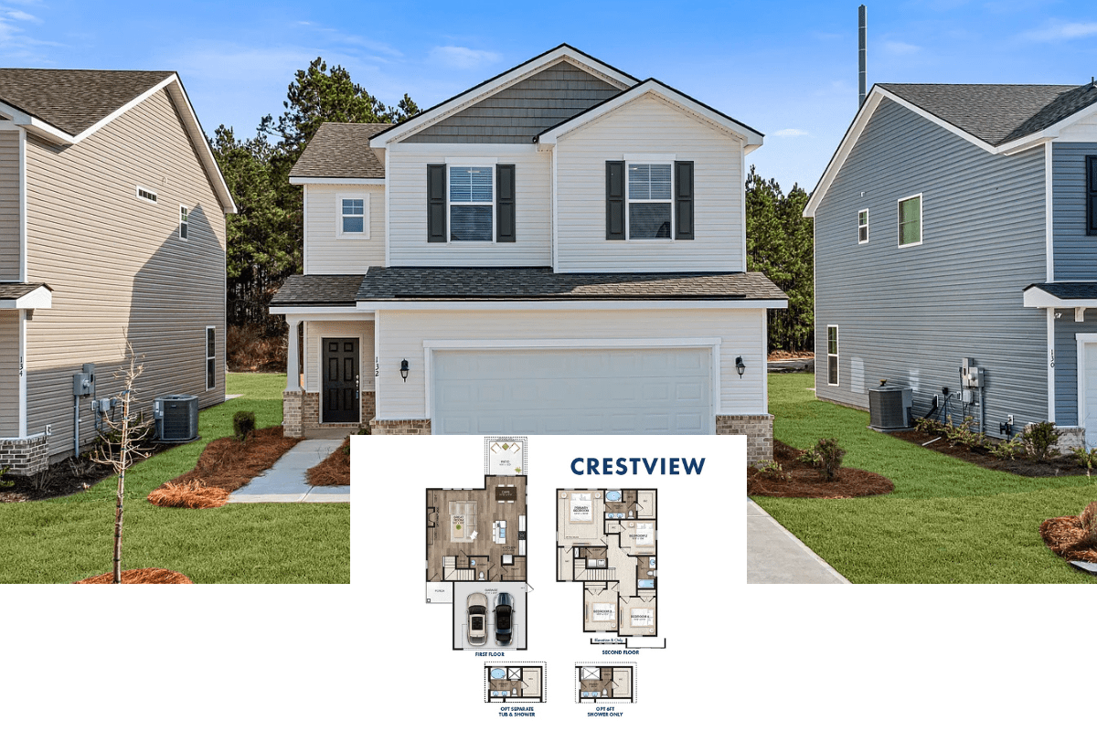 4-Bedroom Crestview Home with Great Room and Rear Patio (2,005 Sq. Ft. Floor Plan)