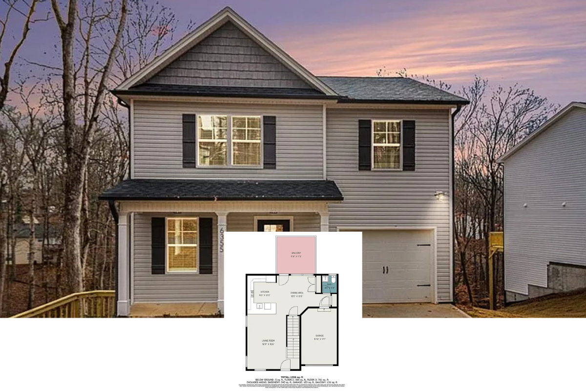 Traditional 3-Bedroom Home with Front Porch and Unifinished Basement (1,652 Sq. Ft. Floor Plan)