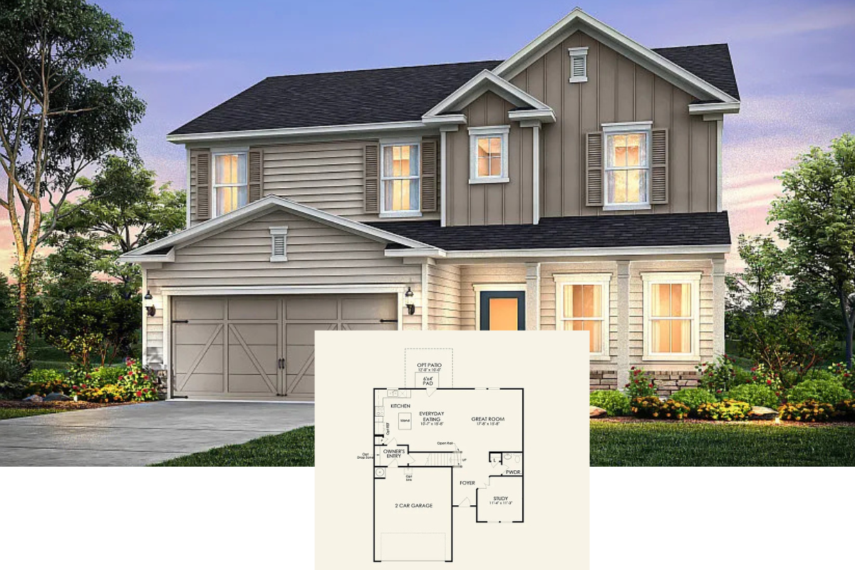 The Aspire 3-Bedroom Home with Loft and 2-Car Garage (2,404 Sq. Ft. Floor Plan)