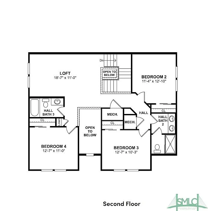 Second Level Floor Plan