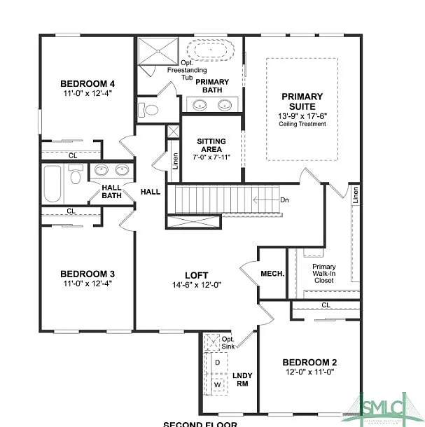 Second Level Floor Plan