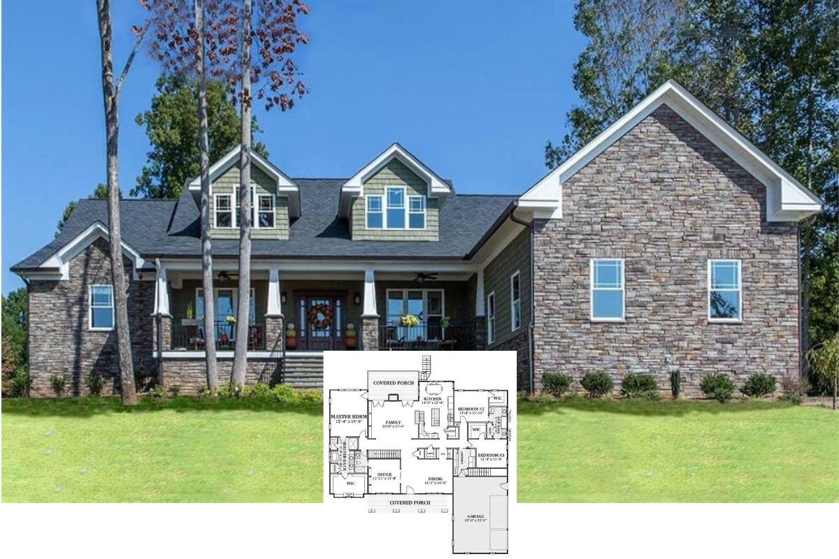 Farmhouse-Style 3-Bedroom Home with Walkout Basement and Jack & Jill Bathroom (Floor Plan)