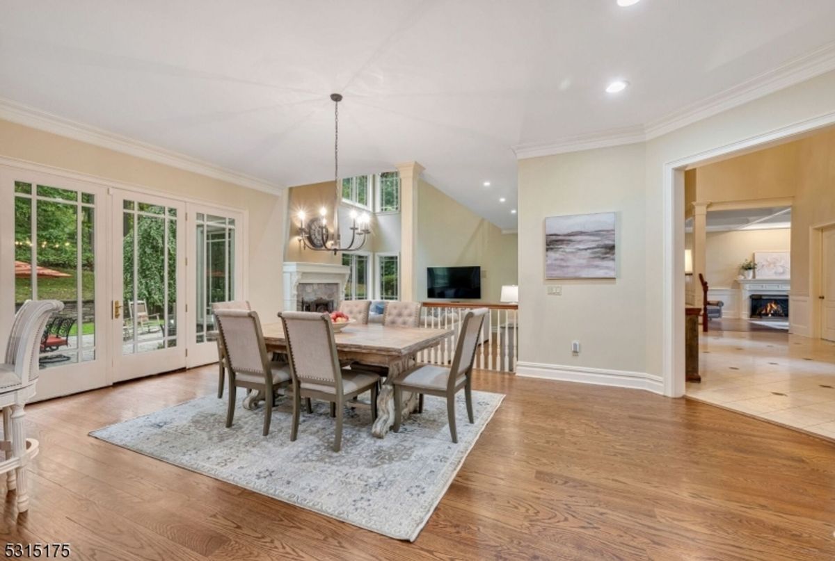 Dining area connects seamlessly to the living room and outdoor patio.