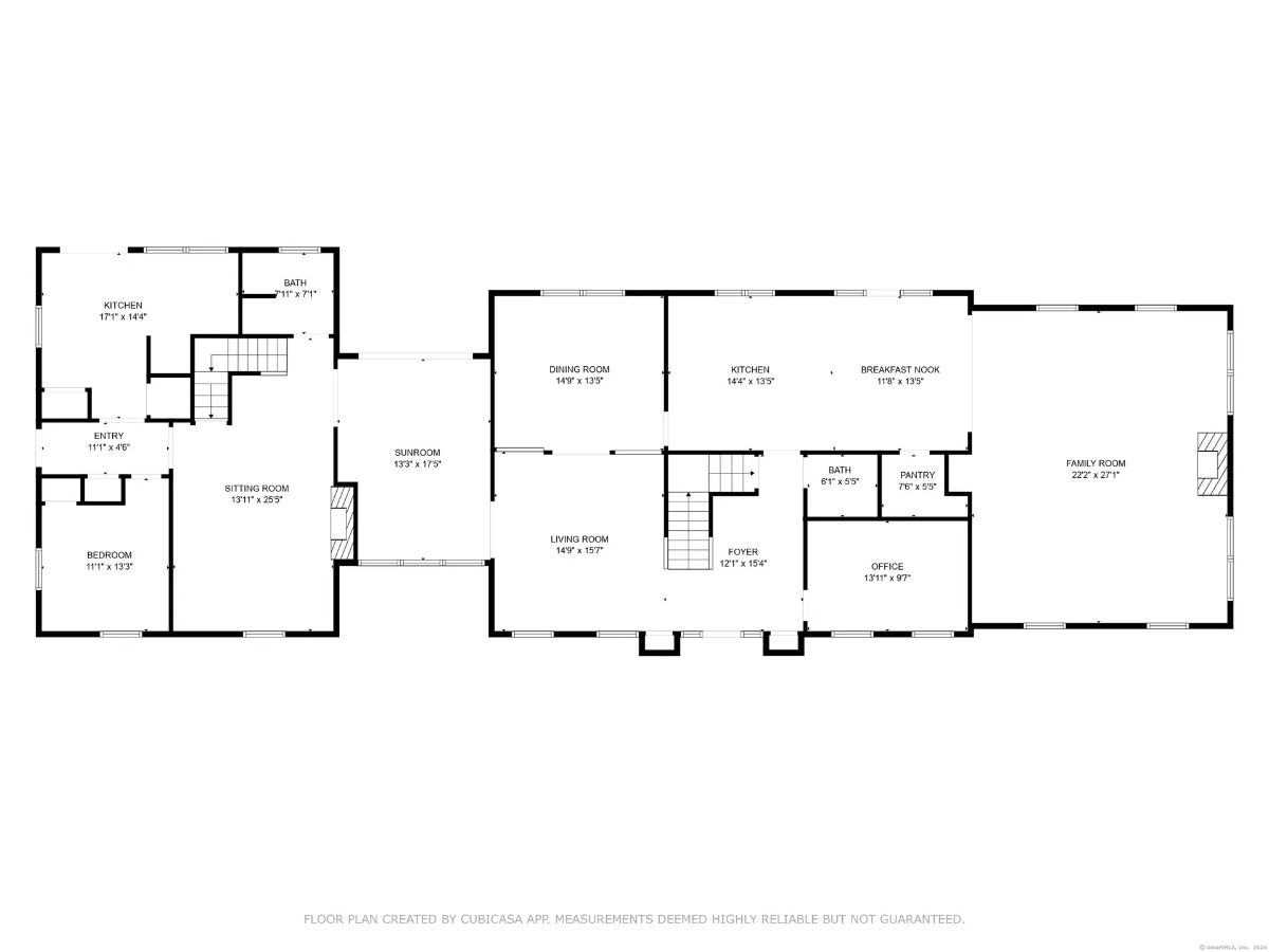 This is a floor plan showing the layout of a house.