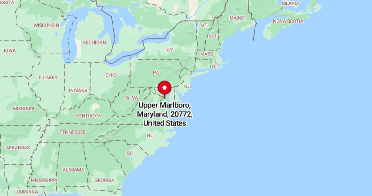 Upper Marlboro, MD, 20772, is located in Prince George's County, Maryland, and serves as the county seat. It lies approximately 20 miles southeast of Washington, D.C.,