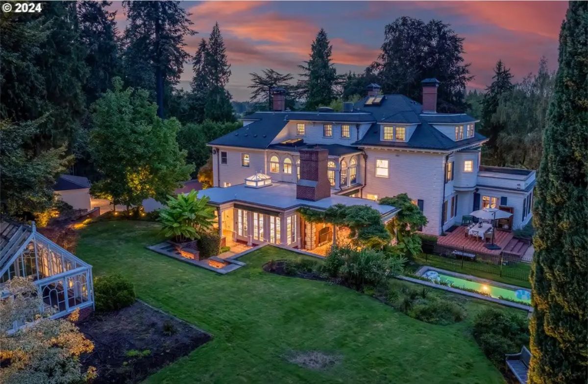 Cedarhurst is an 11,876-square-foot estate on 1.65 acres in Portland's Dunthorpe neighborhood, designed by architects Whidden and Lewis.