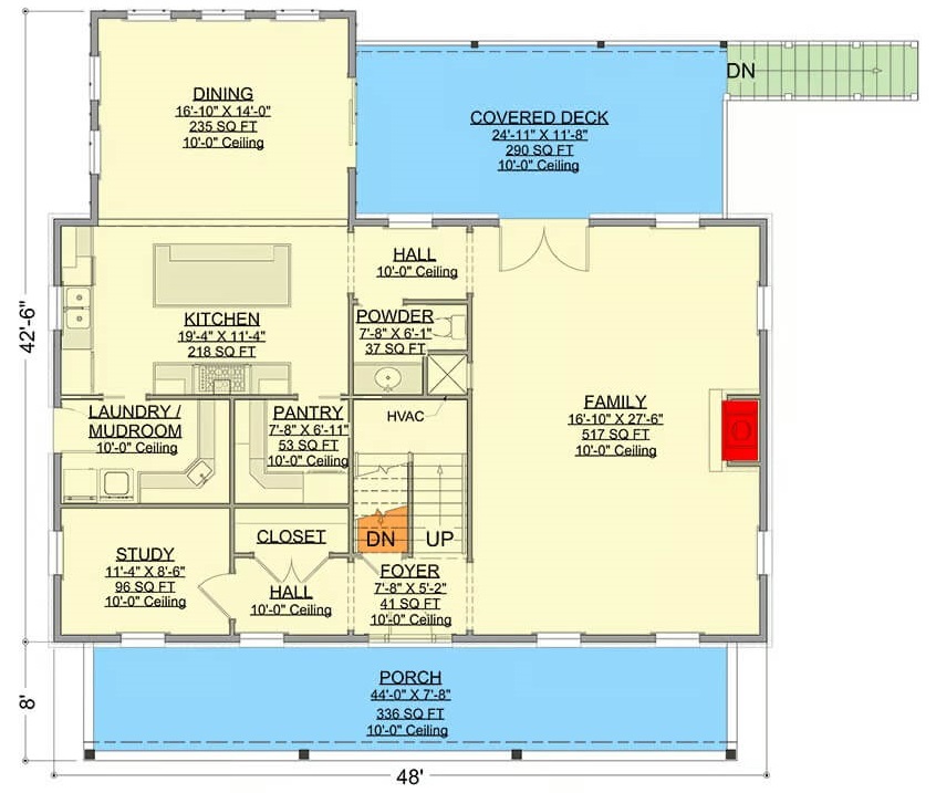 Main Level Floor Plan