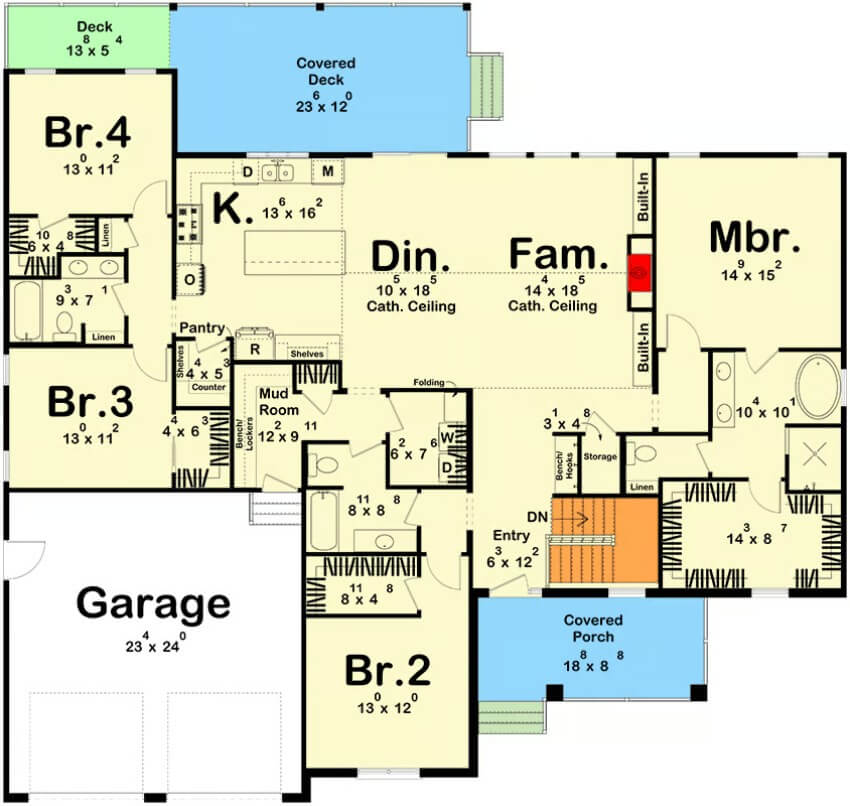 Main Level Floor Plan