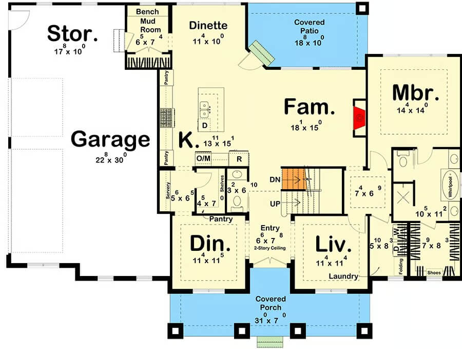 Main Level Floor Plan