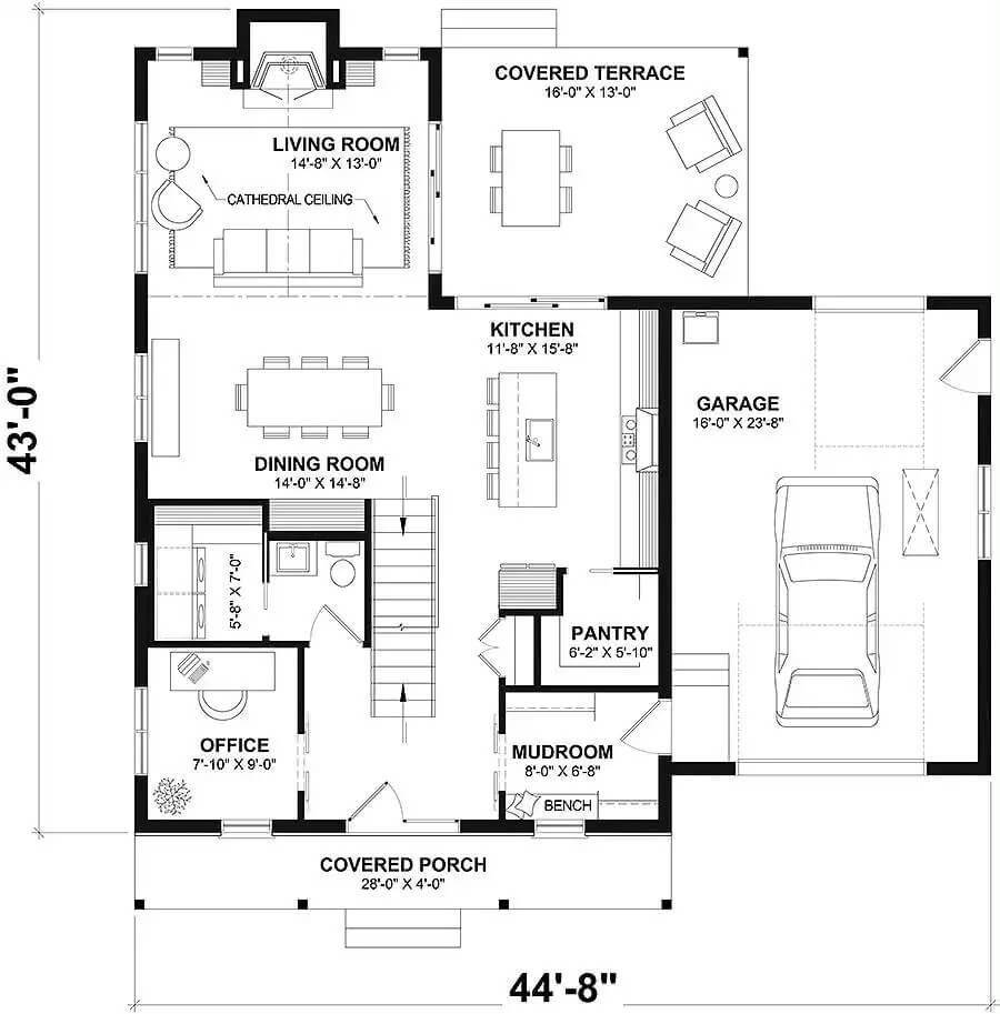 Main Level Floor Plan