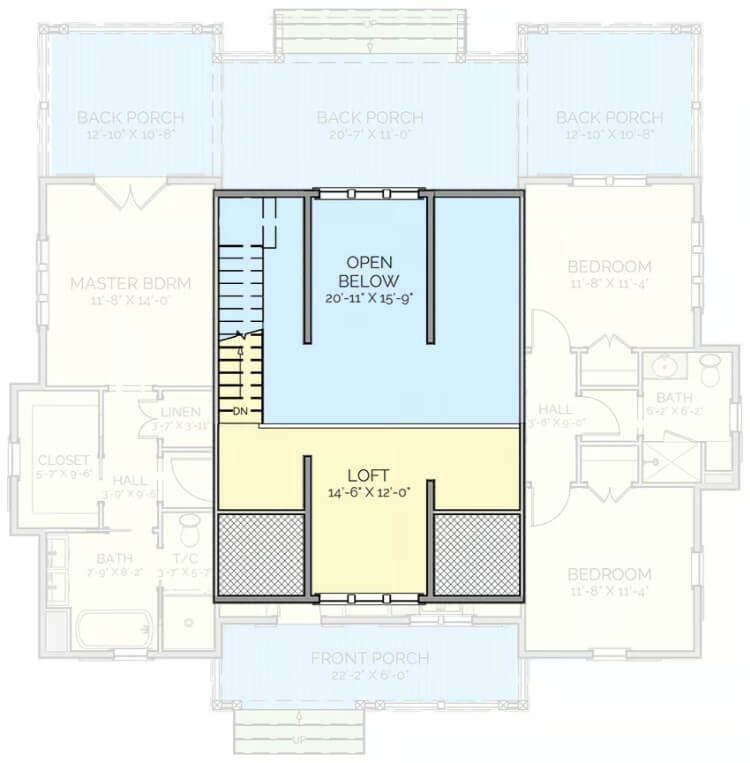 Second Level Floor Plan