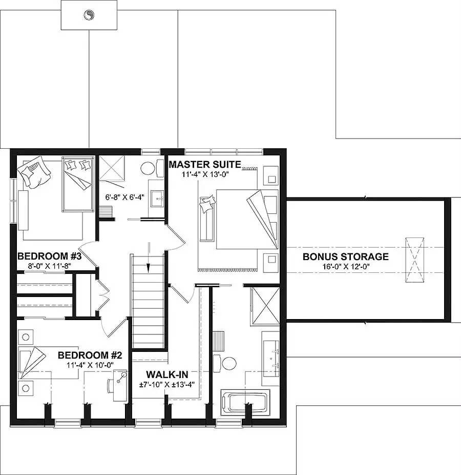 Second Level Floor Plan